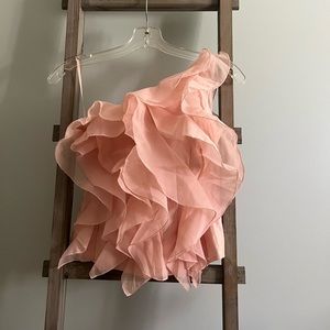 Cute bustier top. Side zip. Ballerina Pink Chiffon